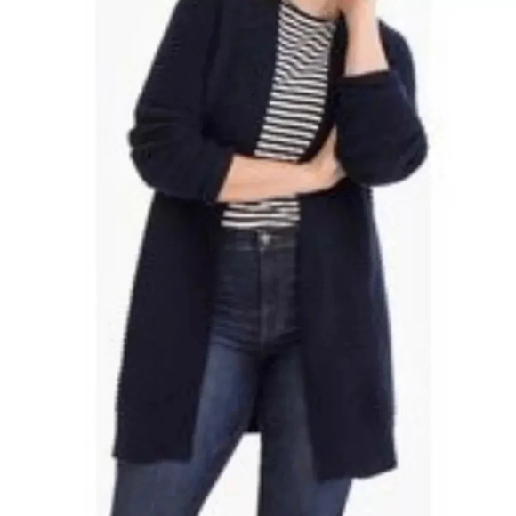 J.Crew "Kendor" Alpaca Wool Blend Open Ribbed Knit Cardigan Sweater Small - Picture 1 of 9